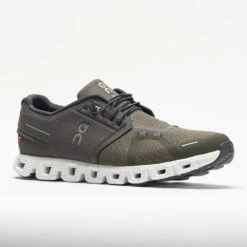 On Running On Cloud 5 Men's Olive/White -Cheap On Running Store 048075 5